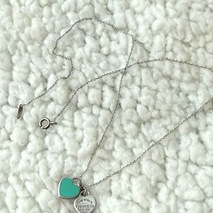 Tiffany & Co. Silver and Blue Charm Necklace